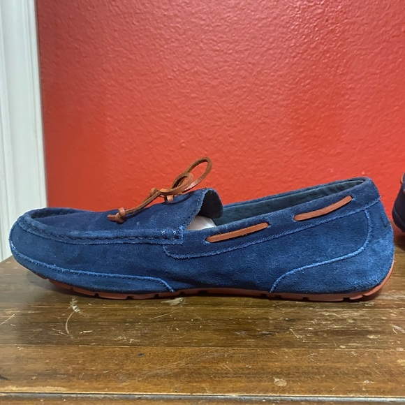 UGG Navy Blue Suede Chester Capra Moccasin Slip On Loafers MENS SZ 12 - Picture 12 of 14